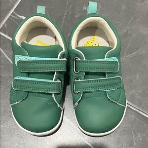 Ten Little Kids Green Velcro Sneakers
